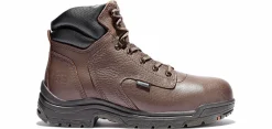 Safety Toe Boots|Slip Resistant|TIMBERLAND PRO Titan 6 Inch Men’s Alloy Toe Work Boot Brown