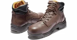 Safety Toe Boots|Slip Resistant|TIMBERLAND PRO Titan 6 Inch Men’s Alloy Toe Work Boot Brown