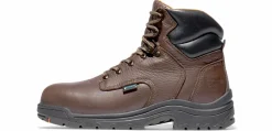 Safety Toe Boots|Slip Resistant|TIMBERLAND PRO Titan 6 Inch Men’s Alloy Toe Work Boot Brown