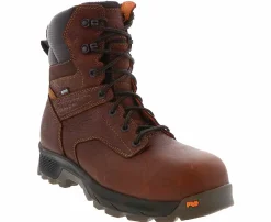 Safety Toe Boots|Slip Resistant|TIMBERLAND PRO Titan EV 8-Inch Men’s Wide-Width Composite Toe Work Boot Brown