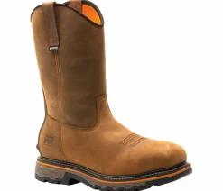 Safety Toe Boots|Slip Resistant|TIMBERLAND PRO True Grit Men’s Composite Toe Work Boot Brown