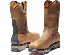 Safety Toe Boots|Slip Resistant|TIMBERLAND PRO True Grit Men’s Composite Toe Work Boot Brown