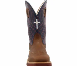 Western Boots|Safety Toe Boots|TWISTED X 12 Inch Western Pullon Men’s Alloy Toe Work Boot Blue