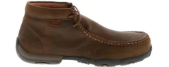 Safety Toe Athletics|Slip Resistant|TWISTED X Driving Moccasin Women's Steel Toe Work Shoe Brown