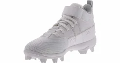 Athletics & Sneakers|UNDER ARMOUR Harper 7 Mid RM Junior Boys’ (11-4) Baseball Cleat White