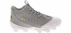 Cleats|UNDER ARMOUR Harper 9 RM Men’s Mid Top Baseball Cleat Grey