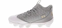 Cleats|UNDER ARMOUR Harper 9 RM Men’s Mid Top Baseball Cleat Grey