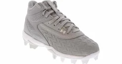 Athletic & Sneakers|Athletics & Sneakers|UNDER ARMOUR Leadoff Mid RM 3.0 Youth Kids’ (11-6) Mid Top Baseball Cleat Grey