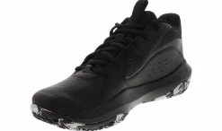 Basketball Shoes|Running Shoes|UNDER ARMOUR Lockdown 7 Men’s Mid Top Basketball Sneaker Black