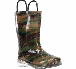 Boots|Outdoor Shoes|WESTERN CHIEF Lighted PVC Camo Toddler Kids' (5-10) Rain Boot Multicolor