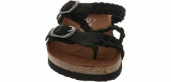 Comfort Sandals|Flat Sandals|WHITE MOUNTAIN Haziest Women’s Footbed Sandal Black