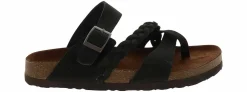 Comfort Sandals|Flat Sandals|WHITE MOUNTAIN Hazy Women's Footbed Sandal Black
