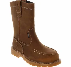 Safety Toe Boots|Slip Resistant|WOLVERINE Boots 11 Inch Floorhand Men’s Wide-Width Steel Toe Work Boot Brown