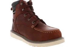 Safety Toe Boots|Slip Resistant|WOLVERINE Floorhand LX Wedge Men’s Steel Toe Work Boot Brown