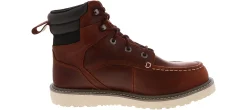 Safety Toe Boots|Slip Resistant|WOLVERINE Floorhand LX Wedge Men’s Steel Toe Work Boot Brown