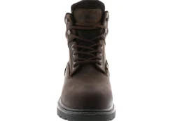 Safety Toe Boots|Slip Resistant|WOLVERINE Floorhand Men's Extra Wide-Width Steel Toe Work Boot Brown