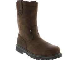 Safety Toe Boots|WOLVERINE Floorhand Men's Steel Toe Work Boot Brown