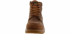 Safety Toe Boots|Slip Resistant|WOLVERINE Floorhand Moc Men’s Steel Toe Work Boot Brown