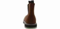 Safety Toe Boots|Slip Resistant|WOLVERINE Romeo Men’s Wide Width Steel Toe Work Boot Brown