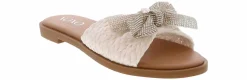 Flat Sandals|XOXO Maxine Off Bow Women’s Fashion Sandal White